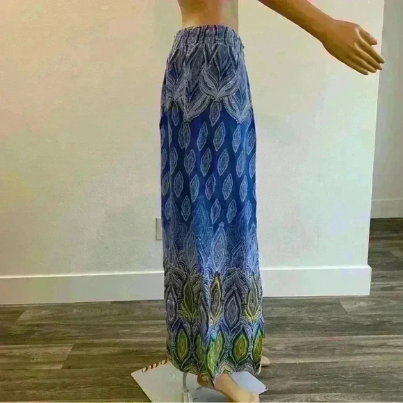 Vintage Havana, Medium, Maxi skirt, blue, yellow - Picture 2 of 7